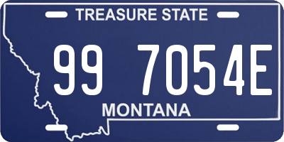 MT license plate 997054E