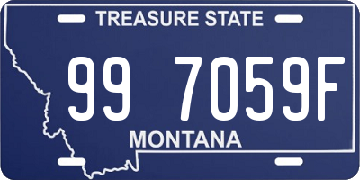 MT license plate 997059F