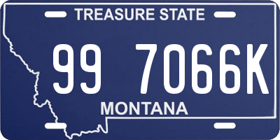 MT license plate 997066K