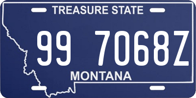 MT license plate 997068Z