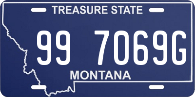 MT license plate 997069G