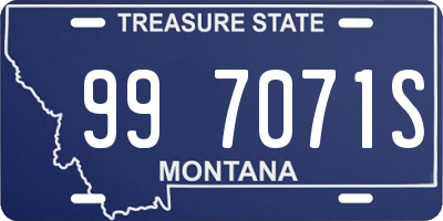 MT license plate 997071S