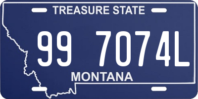 MT license plate 997074L