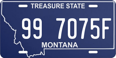 MT license plate 997075F