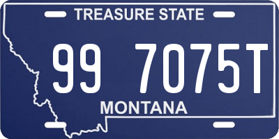 MT license plate 997075T