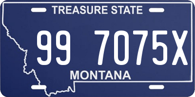 MT license plate 997075X