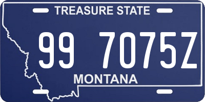 MT license plate 997075Z