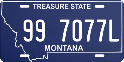 MT license plate 997077L