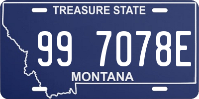 MT license plate 997078E