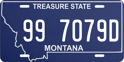 MT license plate 997079D