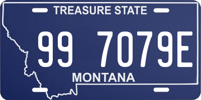 MT license plate 997079E