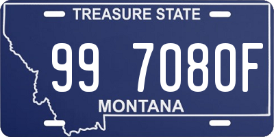 MT license plate 997080F