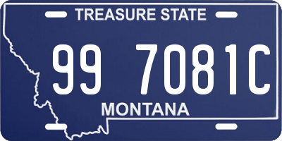 MT license plate 997081C