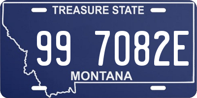 MT license plate 997082E