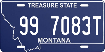 MT license plate 997083T