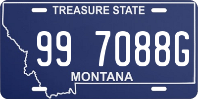 MT license plate 997088G