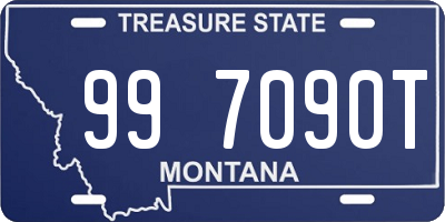 MT license plate 997090T