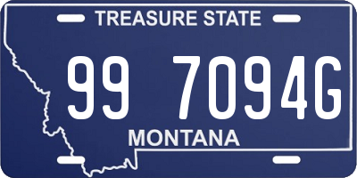 MT license plate 997094G