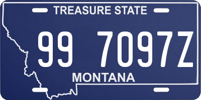 MT license plate 997097Z