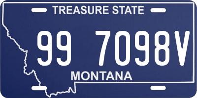 MT license plate 997098V