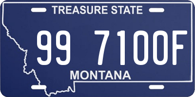 MT license plate 997100F