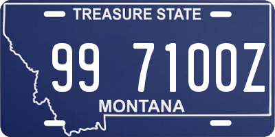 MT license plate 997100Z