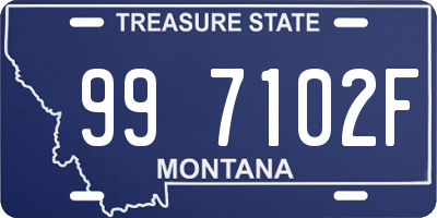 MT license plate 997102F