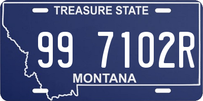 MT license plate 997102R