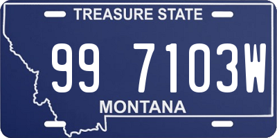 MT license plate 997103W