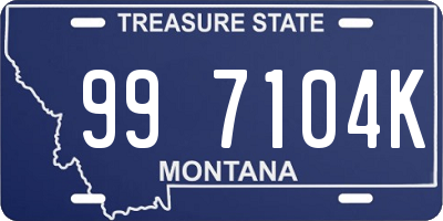 MT license plate 997104K