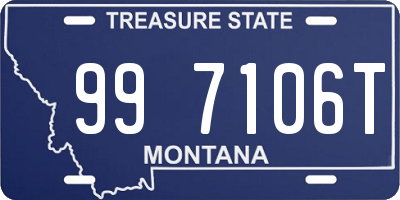 MT license plate 997106T