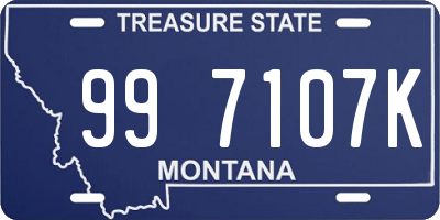 MT license plate 997107K