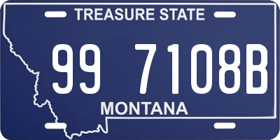 MT license plate 997108B