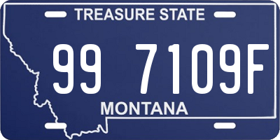 MT license plate 997109F