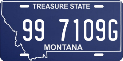 MT license plate 997109G