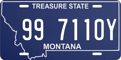 MT license plate 997110Y