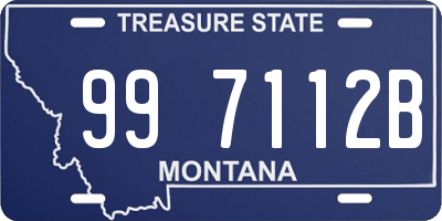 MT license plate 997112B