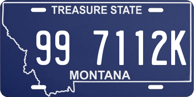 MT license plate 997112K