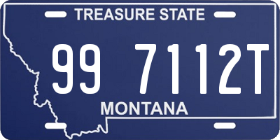 MT license plate 997112T