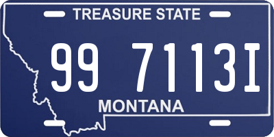 MT license plate 997113I