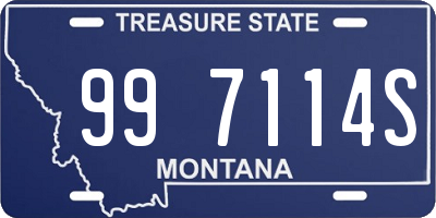 MT license plate 997114S