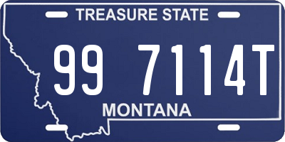 MT license plate 997114T