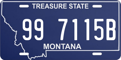 MT license plate 997115B