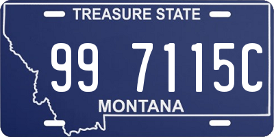 MT license plate 997115C