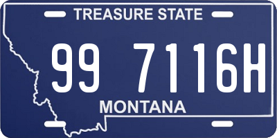 MT license plate 997116H