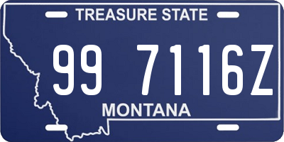 MT license plate 997116Z