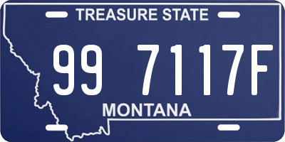 MT license plate 997117F