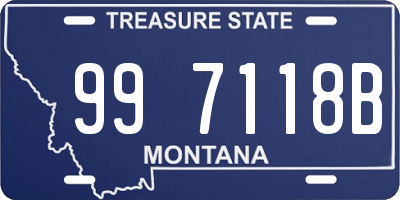 MT license plate 997118B