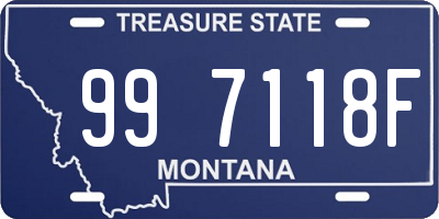 MT license plate 997118F