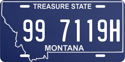 MT license plate 997119H